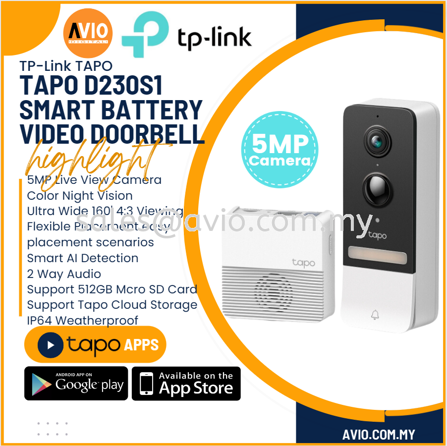 Tapo D230S1 Smart Battery Video Doorbell