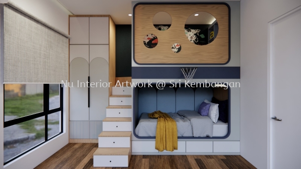  Bunk Bed Kids Room Design Selangor, Malaysia, Kuala Lumpur (KL), Seri Kembangan Services | NU Interior Art Work