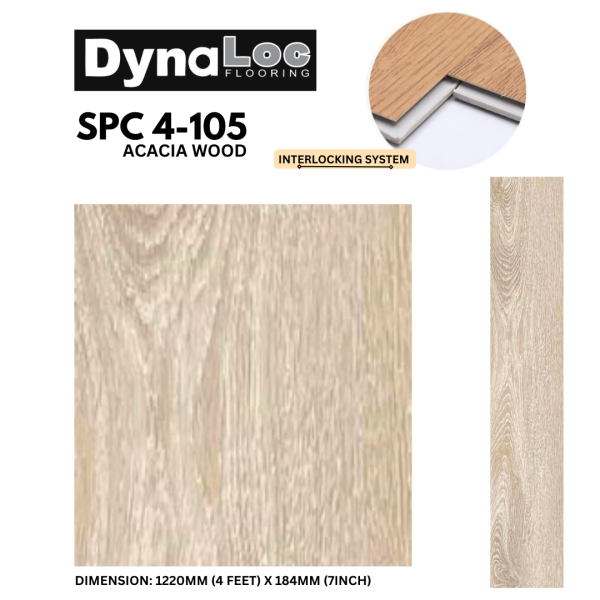 SPC Flooring SPC Vinyl Click 4mm - Acacia Wood ( SPC4 - 105  ) 4mm SPC Flooring (10pcs per box) SPC Flooring Malaysia, Selangor, Puchong, Kuala Lumpur (KL) Supplier, Supply  | Dynaloc Sdn Bhd