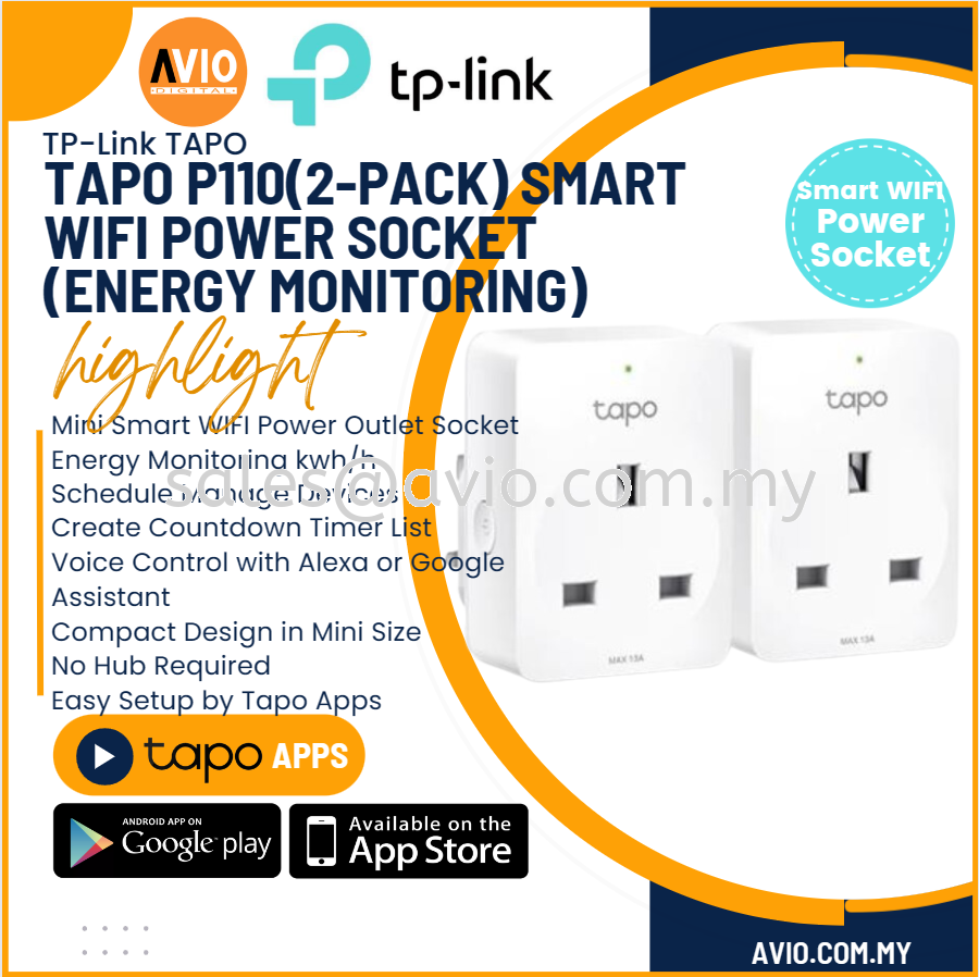 TPLINK, Tapo P100(2-pack)