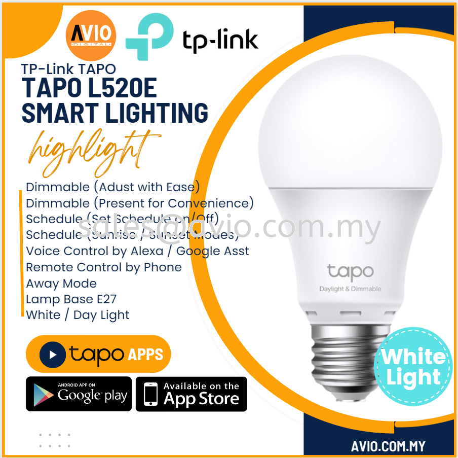 TP-LINK Tplink Smart Wifi Remote Apps Schedule Control White LED Light Bulb  Dimmable Lifetime 15K