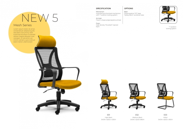 New 5 Mesh Chair Mesh Chair Selangor, Malaysia, Kuala Lumpur (KL), Semenyih Supplier, Suppliers, Supply, Supplies | GUESS OFFICE SOLUTIONS SDN. BHD.