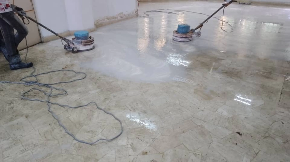 Floor Cleaning and Polishing at Bangunan TV Alhijrah