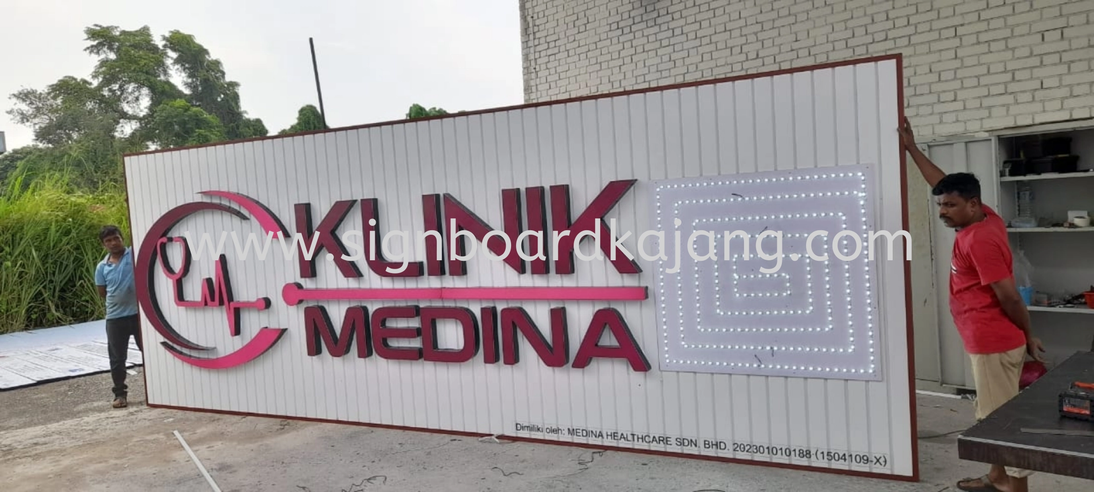 Signboard 3D LED FRONTLIT# ALUMINIUM PANEL BASE SIGNAGE # Sign Board ...