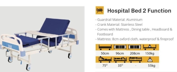 Hospital Bed 2 Function Others  Kuala Lumpur (KL), Malaysia, Selangor, Singapore Supplier, Suppliers, Supply, Supplies | Rainbow Meditech Sdn Bhd