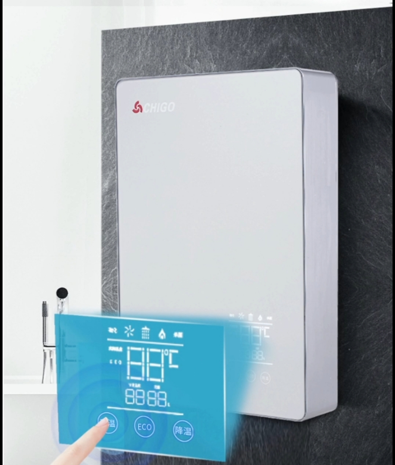 Magnetic induction heating & Tankless water heater for showerThe magnetic induction instant water heater is fast hot water. Non-leakage sperate water and electric very safety. Non-flue needed easy for install. Compact small size, tankless for save install space. 100% efficient, Silent in operation. Adjustable controls to set water temperature.They are an efficient choice for hot water, a great benefit of having an induction tankless instant water heater to hot water for shower is that it doesn’t release any gases into the atmosphere.