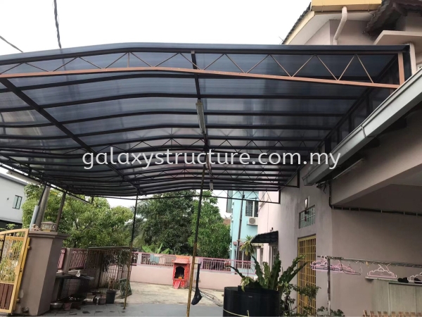 Progress done:To dismantle old panel,supply and install new polycarbonate hollow panel awning - Klang Lampu Langit & Bumbung Polikarbonat Selangor, Malaysia, Kuala Lumpur (KL), Shah Alam Supplier, Suppliers, Supply, Supplies | GALAXY STRUCTURE & ENGINEERING SDN BHD