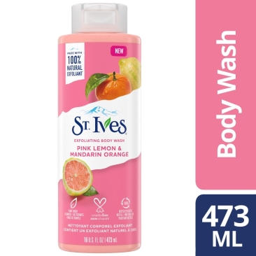 ST.Ives Exfoliating Body Wash Pink Lemon & Mandarin Orange 473ml