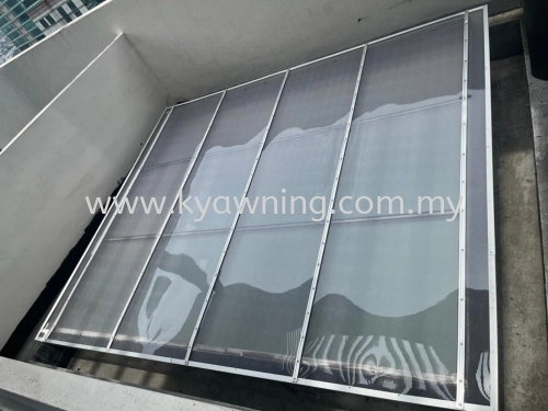 Mild Steel Polycarbonate Clear Color (Nu Serials 3mm) Skylight Awning - Frame Ms 1 1/2x1 1/2(1.2) Hollow 