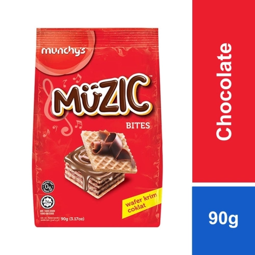 Munchy's Muzic Chocolate Wafer Bites 90g