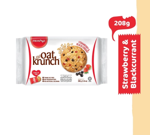 Munchy Oat Krunch Strawberry & Blackcurrant 208g