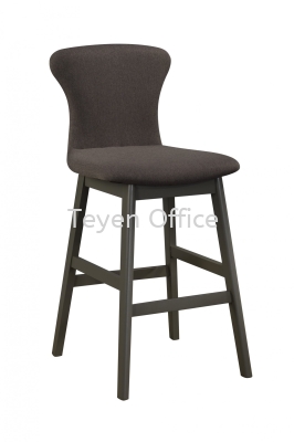 Wooden High Bistro Stool with Fabric