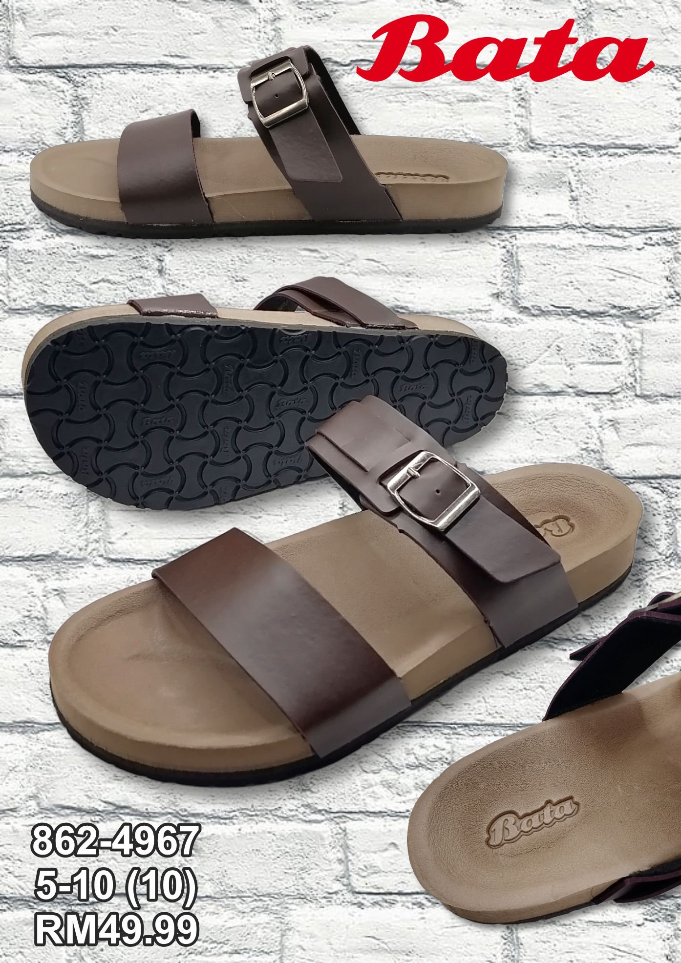 BATA Mens Sandals Brown - 8614153 (BATA COMFIT) - BROWN, 8614153 | Bata  Malaysia