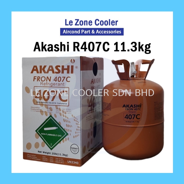 Akashi R407C 11.3kg R407C Refrigerant Kedah, Malaysia, Sungai Petani Supplier, Suppliers, Supply, Supplies | LE ZONE COOLER SDN BHD