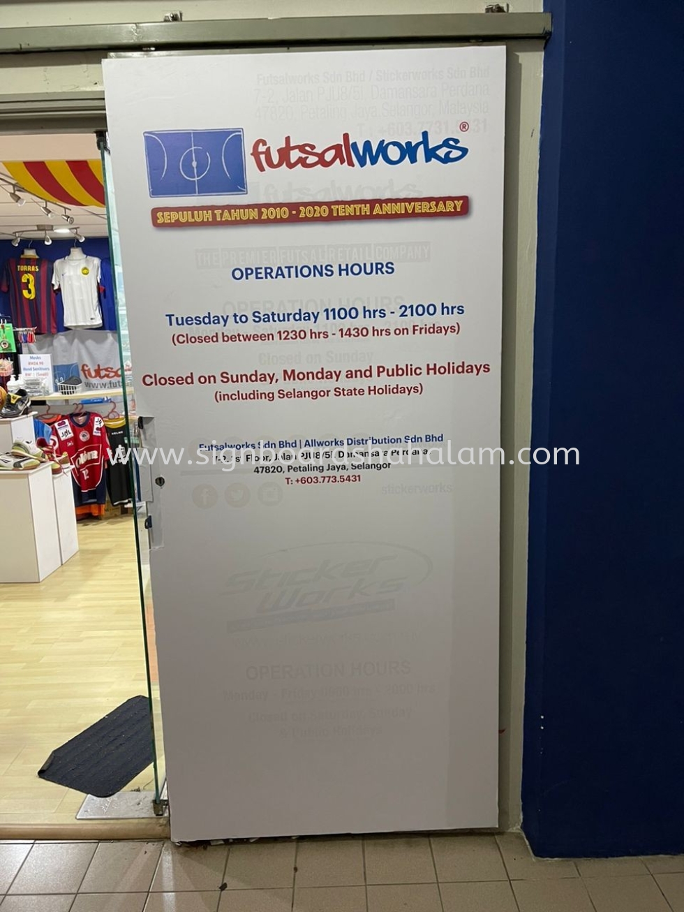 Fustalworks Indoor Sticker Signage at KOTA DAMANSARA, DAMANSARA JAYA, PUTRA HEIGHTS, COUNTRY HEIGHTS