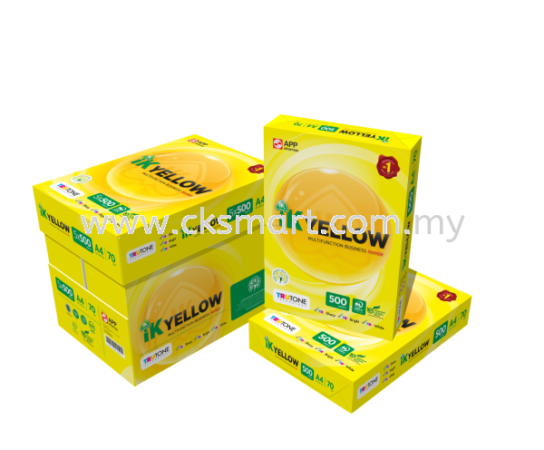 IK YELLOW A4 PAPER 70GSM 500's A4 Copier Paper Paper Products Johor Bahru (JB), Malaysia, Pekan Nanas, Skudai Supplier, Suppliers, Supply, Supplies | CK Smart Trading