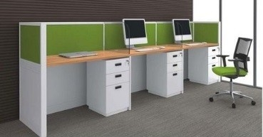 3 pax linear workstation with block system and fixed pedestal Office furniture Malaysia AIM Slim Block System Office Workstation Malaysia, Selangor, Kuala Lumpur (KL), Seri Kembangan Supplier, Suppliers, Supply, Supplies | Aimsure Sdn Bhd