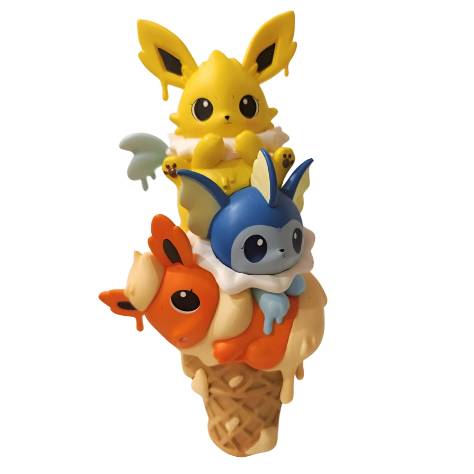 GK Pokemon Eevee Vaporeon Jolteon Flareon Ice Cream Figure Toys