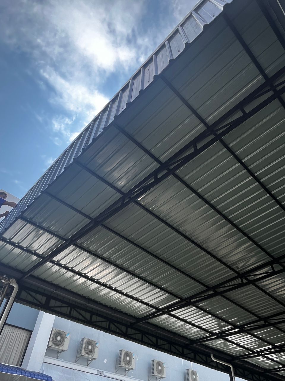 Factory Extension with Metal Deck Roofing