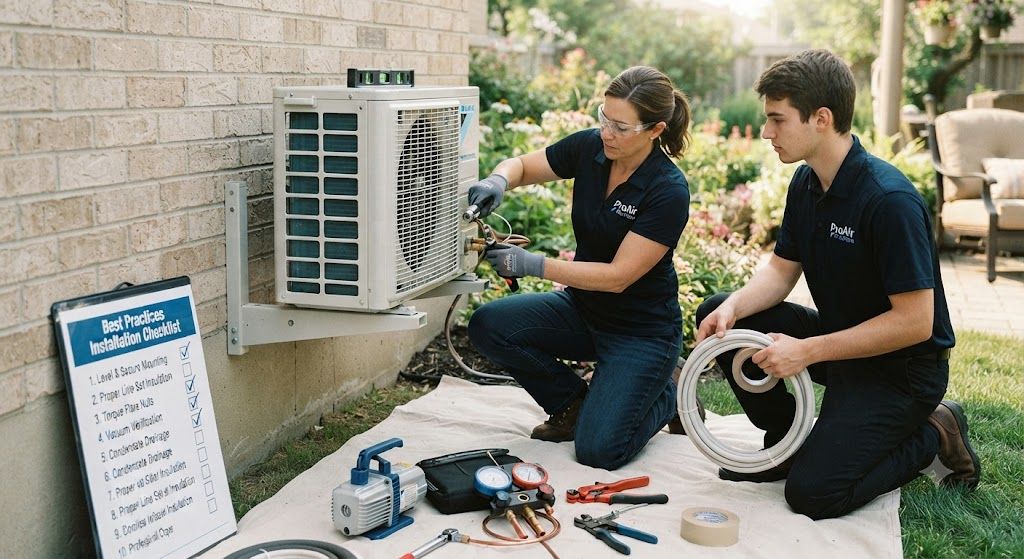 Split AC outdoor unit installation best practices