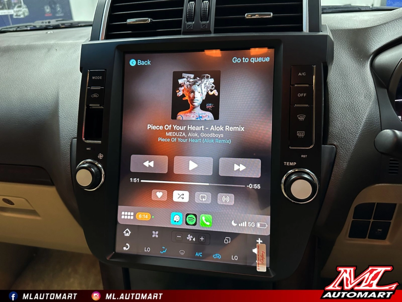 *NEW Toyota Land Cruiser Prado J150 2009-2018 Vertical Style Android Monitor (12.1")