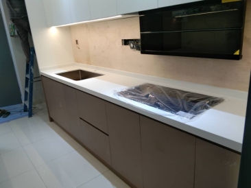 Quartz Kitchen Countertop - QQ1504 - Sunway Serene