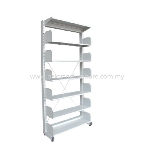 LIBRARY SHELVING SINGLE SIDED WITHOUT SIDE PANEL & 6 SHELVING - setapak | taman melawati | setiawangsa 