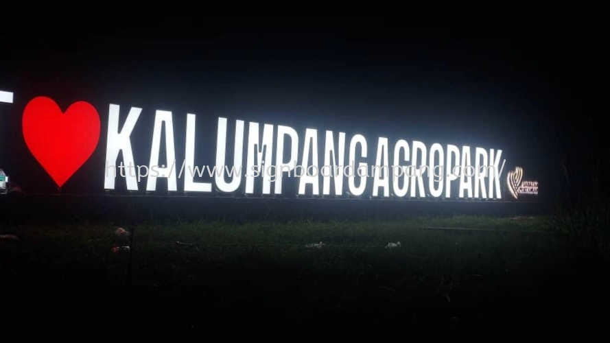 Jabatan Pertanian - I love Kalumpang Agropark - Outdoor Aluminuim lettets 3d led stand signage - Map Signage - Ampang 