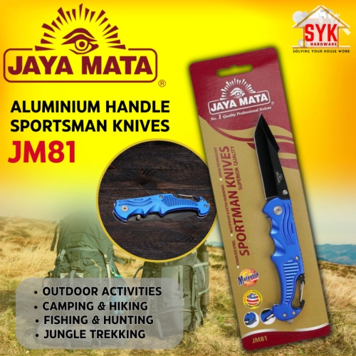 SYK JAYAMATA JM81 Aluminium Handle Sportman Knives Multifunction Outdoor Folding Camping Knives Pisau Lipa