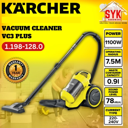 SYK(FREE SHIPPING)Karcher VC3 Plus Multi Cyclone Vacuum Cleaner Home Appliances Mesin Vakum Penyedut Habuk 11981280