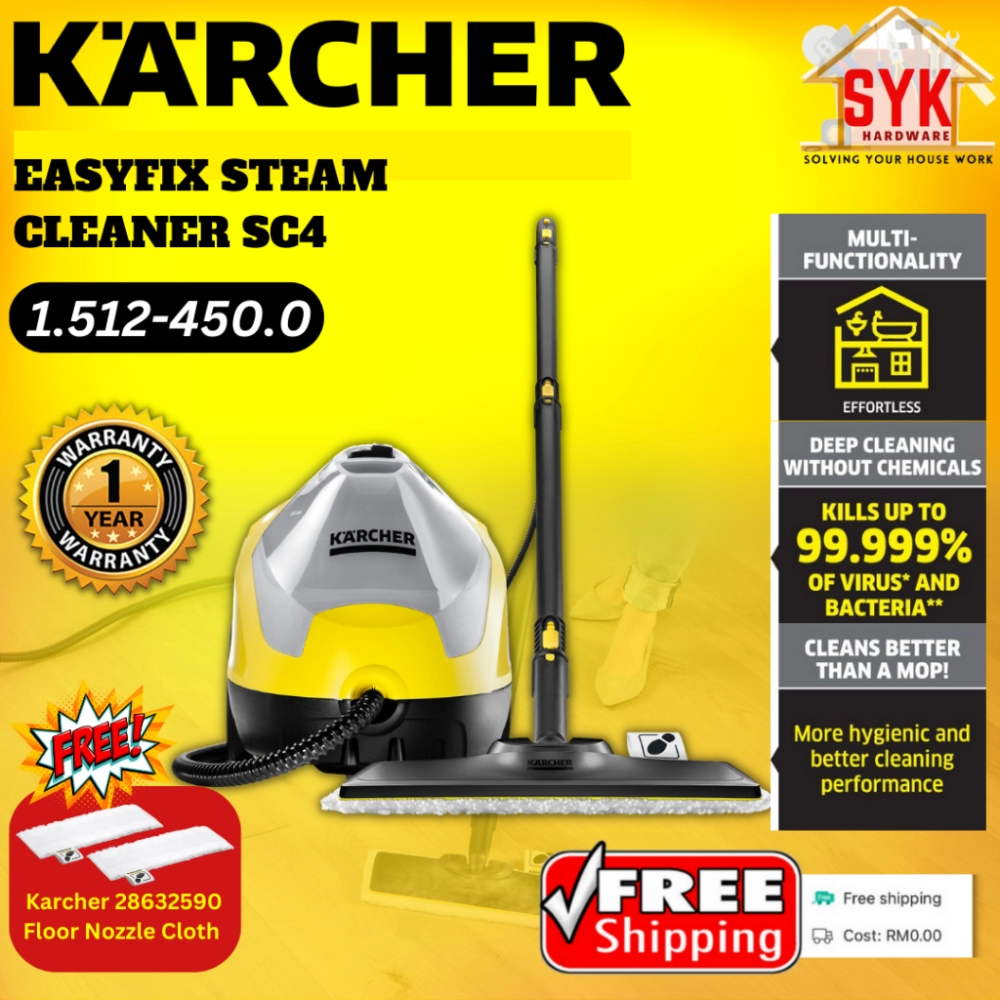 SYK Free Shipping Karcher SC4 Easy Fix Deluxe Steam Cleaner Home