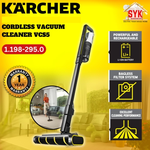 SYK(FREE SHIPPING)Karcher VCS5 Cordless Vacuum Cleaner Machine Home Appliances Mesin Vakum Penyedut Habuk 11982950