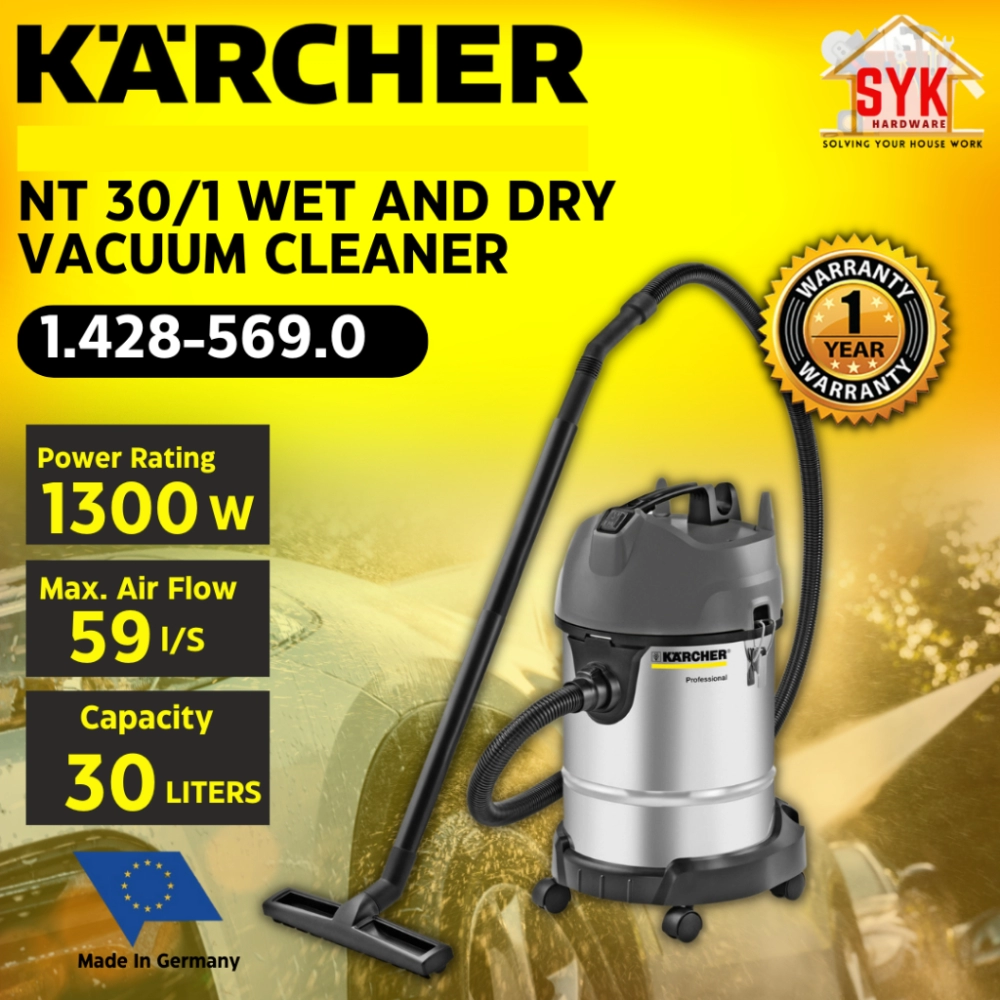 SYK KARCHER NT30/1 ME CLASSIC 14285690 1300W 30L Wet Dry Vacuum Cleaner  Home Appliance Electric Corded Vacuum Machine Home Appliances Small  Household Appliances Negeri Sembilan, Malaysia Supplier, Seller, Provider,  Authorized Dealer
