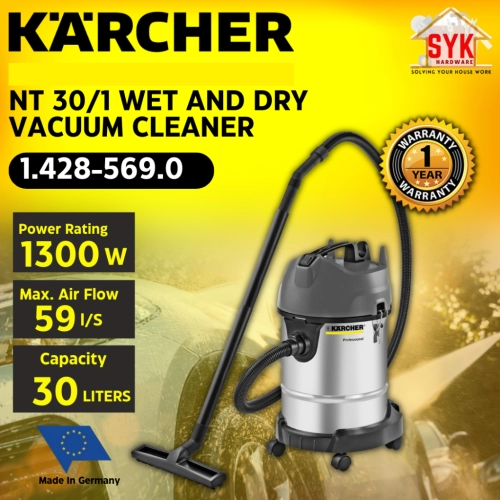 SYK KARCHER NT30/1 ME CLASSIC 14285690 1300W 30L Wet Dry Vacuum Cleaner Home Appliance Electric Corded Vacuum Machine