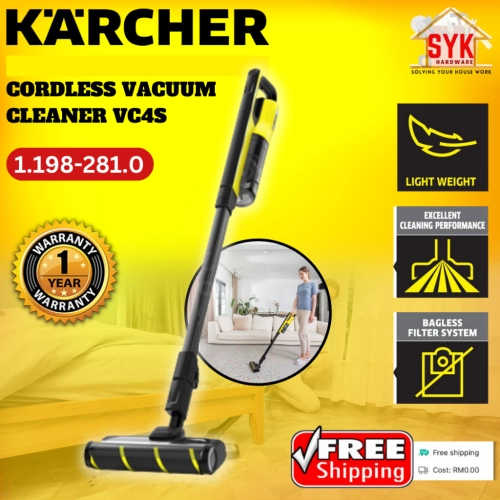 SYK Free Shipping Karcher VC4S Cordless Vacuum Cleaner Home Appliances Mesin Vakum Penyedut Habuk 11982810
