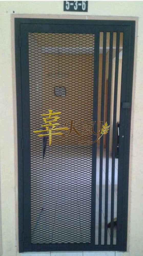 Mild Steel Diamond Net mix Steel Hollow Main Door