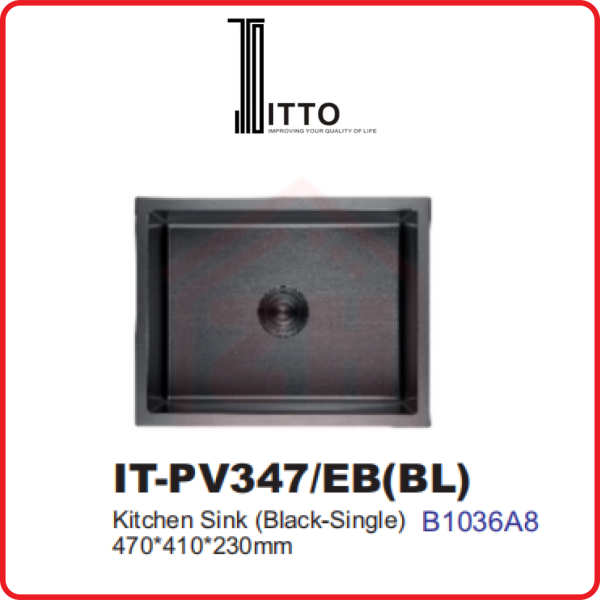 ITTO PVD EMBOSSED TECHNOLOGY IT-PV347/EB(BL) ITTO PVD EMBOSSED TECHNOLOGY KITCHEN SINK KITCHEN APPLIANCES Johor Bahru (JB), Kulai, Malaysia Supplier, Suppliers, Supply, Supplies | Zhin Heng Hardware & Trading Sdn Bhd