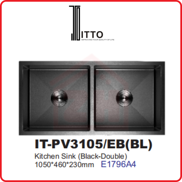 ITTO PVD EMBOSSED TECHNOLOGY IT-PV3105/EB(BL) ITTO PVD EMBOSSED TECHNOLOGY KITCHEN SINK KITCHEN APPLIANCES Johor Bahru (JB), Kulai, Malaysia Supplier, Suppliers, Supply, Supplies | Zhin Heng Hardware & Trading Sdn Bhd