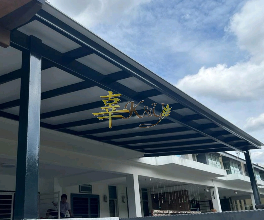 Mild Steel Aluminium Composite Panel (ACP 4mm) Pergola Roof Awning - Frame Ms 1 1/2x3(1.6) or 2x4(1.6) Hollow , Bean 2x5(1.9/2.3) Hollow, Pillar 4x4(1.9)Hollow 