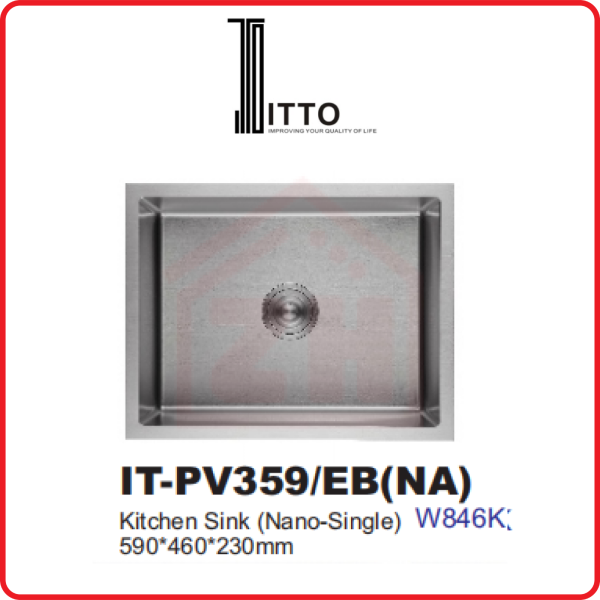 ITTO PVD Embossed Technology IT-PV359/EB(NA) ITTO PVD EMBOSSED TECHNOLOGY KITCHEN SINK KITCHEN APPLIANCES Johor Bahru (JB), Kulai, Malaysia Supplier, Suppliers, Supply, Supplies | Zhin Heng Hardware & Trading Sdn Bhd