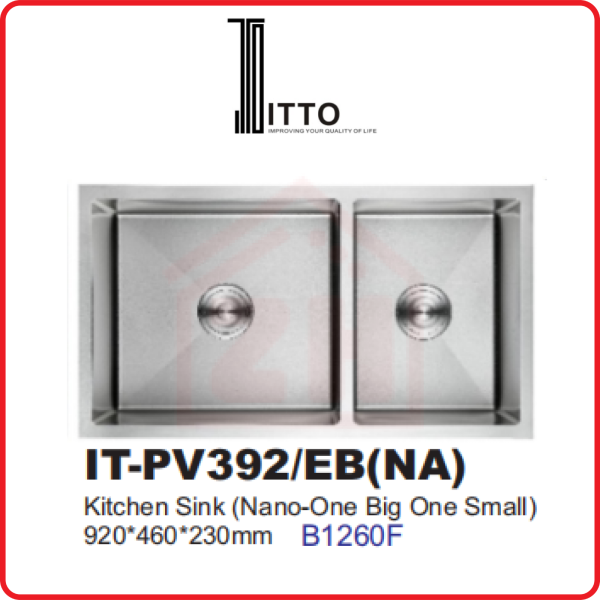 ITTO PVD Embossed Technology IT-PV392/EB(NA) ITTO PVD EMBOSSED TECHNOLOGY KITCHEN SINK KITCHEN APPLIANCES Johor Bahru (JB), Kulai, Malaysia Supplier, Suppliers, Supply, Supplies | Zhin Heng Hardware & Trading Sdn Bhd