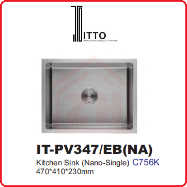 ITTO PVD Embossed Technology IT-PV347/EB(NA) ITTO PVD EMBOSSED TECHNOLOGY KITCHEN SINK KITCHEN APPLIANCES Johor Bahru (JB), Kulai, Malaysia Supplier, Suppliers, Supply, Supplies | Zhin Heng Hardware & Trading Sdn Bhd