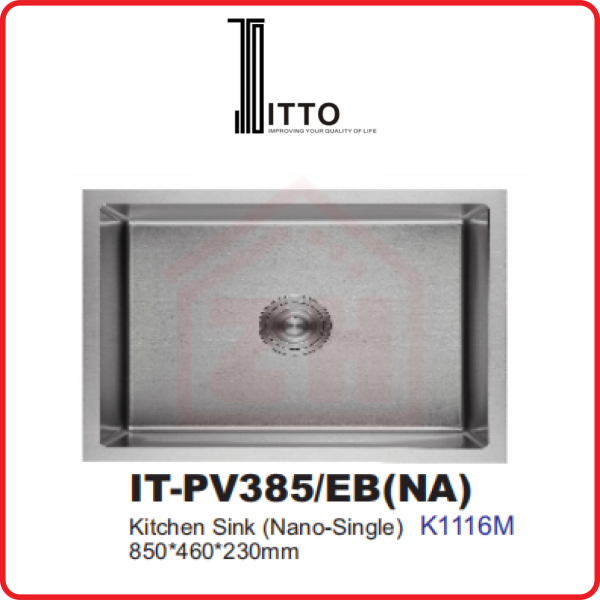 ITTO PVD Embossed Technology IT-PV385/EB(NA) ITTO PVD EMBOSSED TECHNOLOGY KITCHEN SINK KITCHEN APPLIANCES Johor Bahru (JB), Kulai, Malaysia Supplier, Suppliers, Supply, Supplies | Zhin Heng Hardware & Trading Sdn Bhd