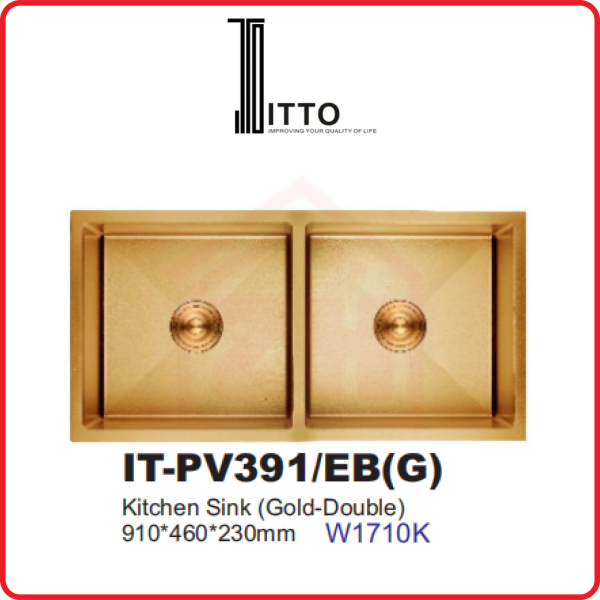 ITTO PVD Embossed Technology IT-PV391/EB(G) ITTO PVD EMBOSSED TECHNOLOGY KITCHEN SINK KITCHEN APPLIANCES Johor Bahru (JB), Kulai, Malaysia Supplier, Suppliers, Supply, Supplies | Zhin Heng Hardware & Trading Sdn Bhd