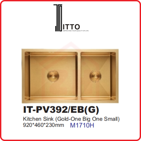 ITTO PVD Embossed Technology IT-PV392/EB(G) ITTO PVD EMBOSSED TECHNOLOGY KITCHEN SINK KITCHEN APPLIANCES Johor Bahru (JB), Kulai, Malaysia Supplier, Suppliers, Supply, Supplies | Zhin Heng Hardware & Trading Sdn Bhd