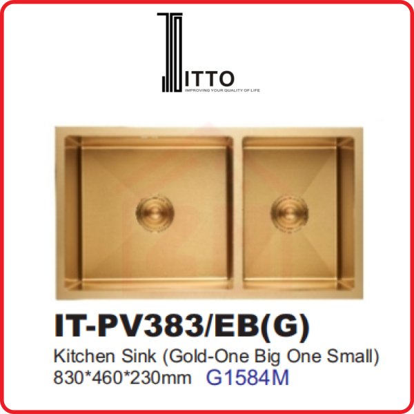 ITTO PVD Embossed Technology IT-PV383/EB(G) ITTO PVD EMBOSSED TECHNOLOGY KITCHEN SINK KITCHEN APPLIANCES Johor Bahru (JB), Kulai, Malaysia Supplier, Suppliers, Supply, Supplies | Zhin Heng Hardware & Trading Sdn Bhd