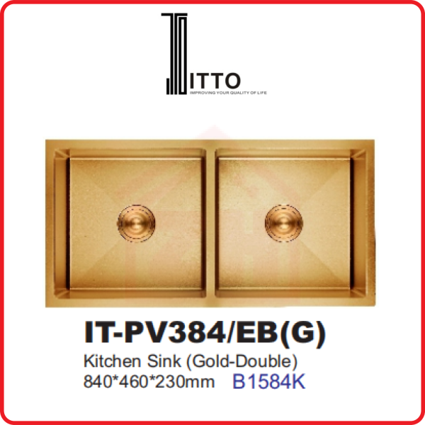 ITTO PVD Embossed Technology IT-PV384/EB(G) ITTO PVD EMBOSSED TECHNOLOGY KITCHEN SINK KITCHEN APPLIANCES Johor Bahru (JB), Kulai, Malaysia Supplier, Suppliers, Supply, Supplies | Zhin Heng Hardware & Trading Sdn Bhd
