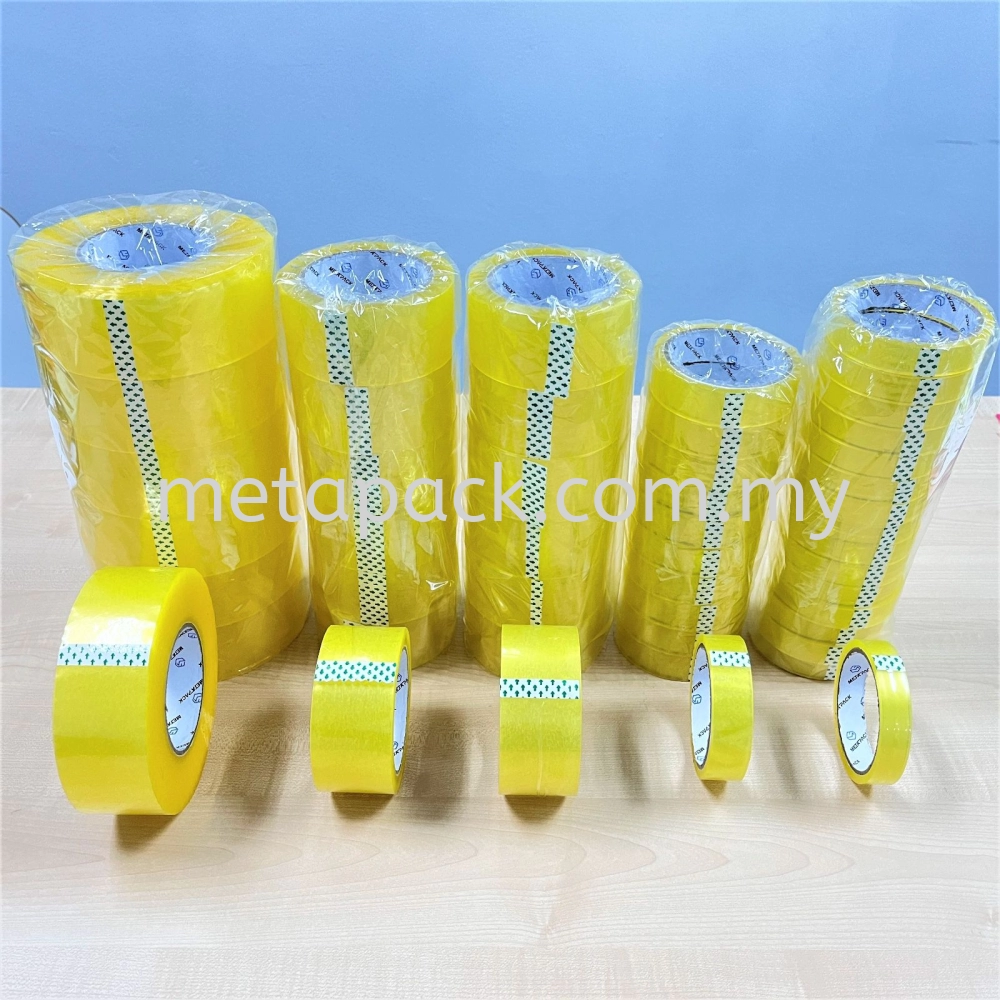 18mm x 35m x 40mic | 24mm x 35m x 40mic | 48mm x 80m x 40mic x 45 mic | 50mm x 300m x 40mic | opp tape manufacturer | tape for food packaging | tape for carton box packing | tape supplier | penang island
