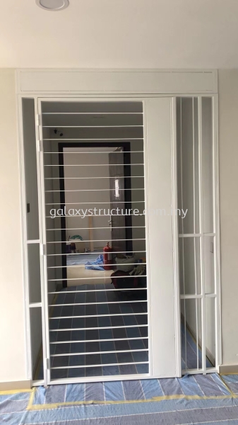 Progress done:To fabrication and install new powder coated door grille with handle key lock - Sunway Geolake  Grill Door Selangor, Malaysia, Kuala Lumpur (KL), Shah Alam Supplier, Suppliers, Supply, Supplies | GALAXY STRUCTURE & ENGINEERING SDN BHD