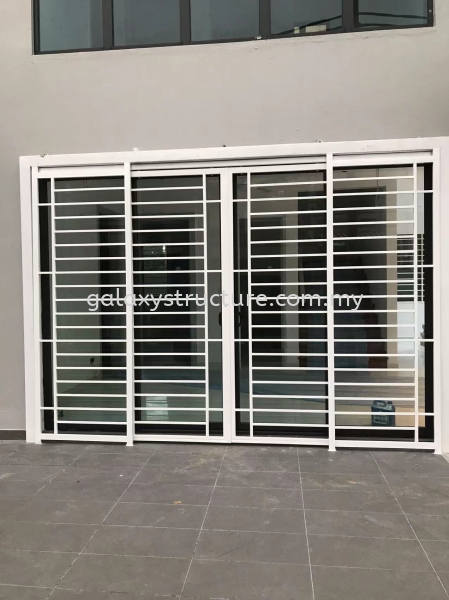 Progress done:1)To fabrication and install new powder coated window grille  2)To fabrication and install new powder coated sliding grille with key lock 3)To fabrication and install new powder coated folding grille with handle key lock - Kuala Lumpur  Grill Door Selangor, Malaysia, Kuala Lumpur (KL), Shah Alam Supplier, Suppliers, Supply, Supplies | GALAXY STRUCTURE & ENGINEERING SDN BHD